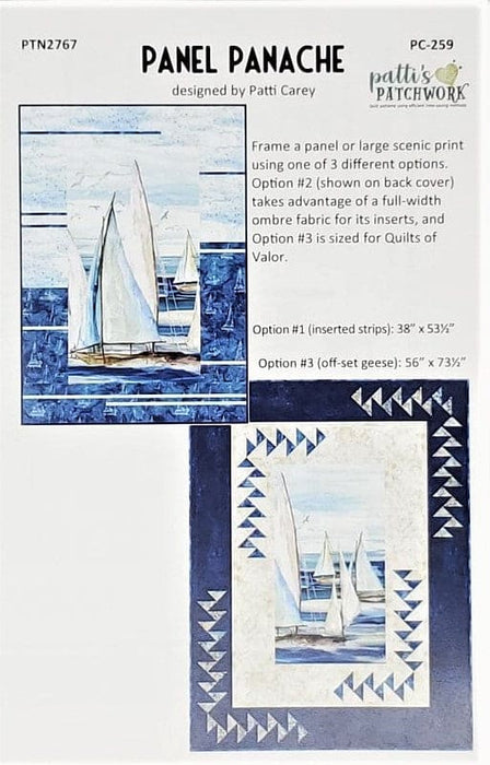 Panel Panache - Designed by Patti Carey of Patti's Patchwork - Uses Sail Away by Northcott - RebsFabStash