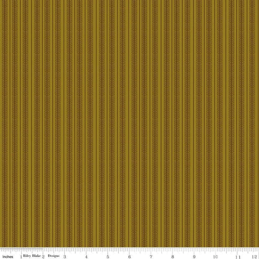 5 YARD CUT! Adel In Autumn - Stripes - by Sandy Gervais for Riley Blake Designs - Fall - C10827-OLIVE - RebsFabStash