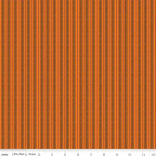 5 YARD CUT! Adel In Autumn - Stripes - by Sandy Gervais for Riley Blake Designs - Fall - C10827-ORANGE - RebsFabStash