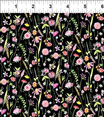 NEW! Flower Market - Small Flower - Per Yard - By Jennifer Heynen - In The Beginning Fabrics - Multi - 5JHS 1-Yardage - on the bolt-RebsFabStash