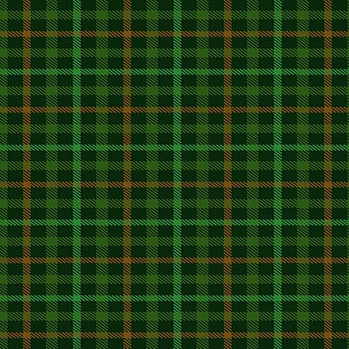 Hello Lucky - Plaid - Per yard - By Andrea Tachiera for Henry Glass - SEW CUTE! - St. Patrick's Day - Black/Green - 9734-69-Yardage - on the bolt-RebsFabStash