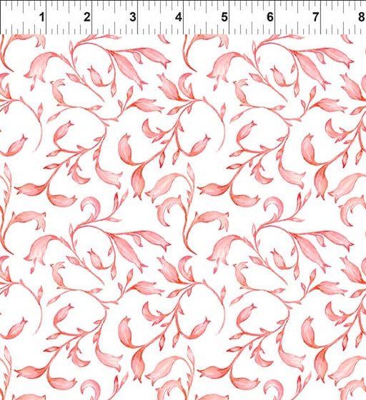 Patricia - Coral Sprigs - Per Yard - by In The Beginning Fabrics - Floral, Pastels, Digital Print - Coral - 9PAT2-Yardage - on the bolt-RebsFabStash