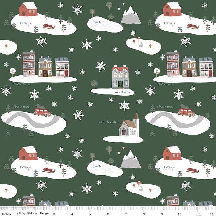 Warm Wishes - Stone Snowmen - per yard -by Simple Simon & Co for Riley Blake Designs- Holiday, Winter, Christmas - C10786-STONE