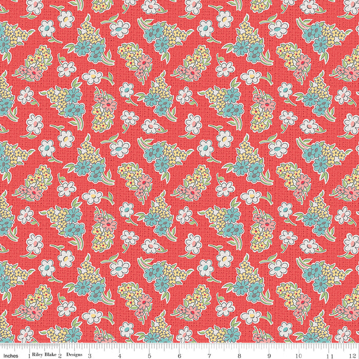 Stitch Fabric Collection by Lori Holt - Per Yard - Flower - Riley Blake Designs - C10932-ALPINE