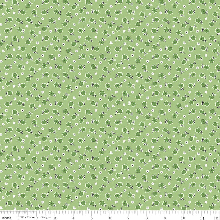 Stitch Fabric Collection Green Flower Print by Lori Holt at RebsFabStash