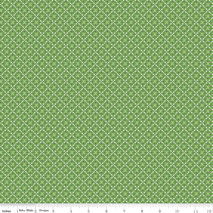 Stitch Fabric Collection Clover Cross Stitch Print by Lori Holt at RebsFabStash