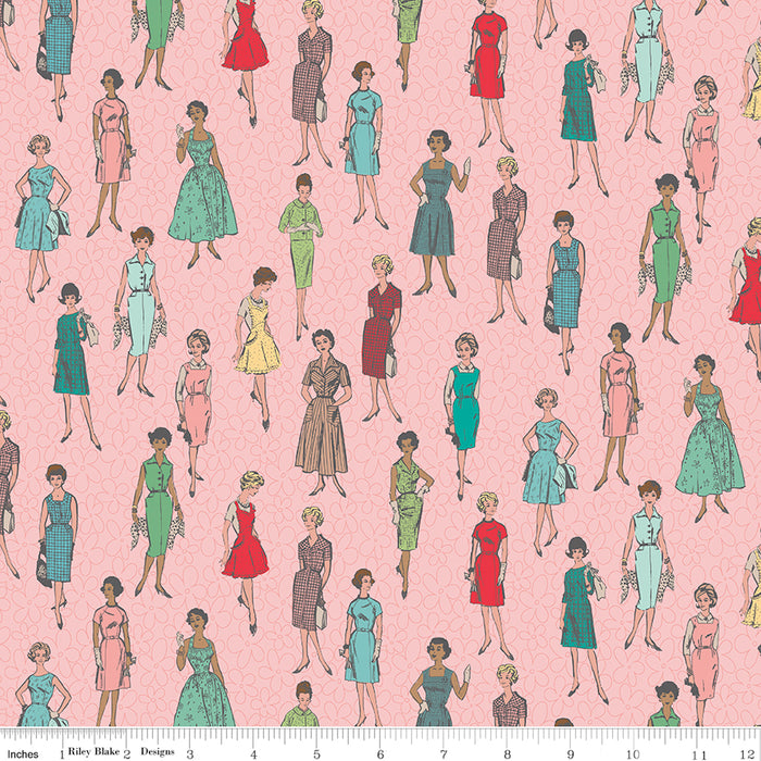 Stitch Fabric Collection by Lori Holt Vintage Ladies Frosting from RebsFabStash