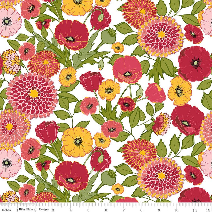 Petals & Pedals - Plaid Green - per yard - by Jill Finley for Riley Blake Designs - Multicolor - C11144-GREEN