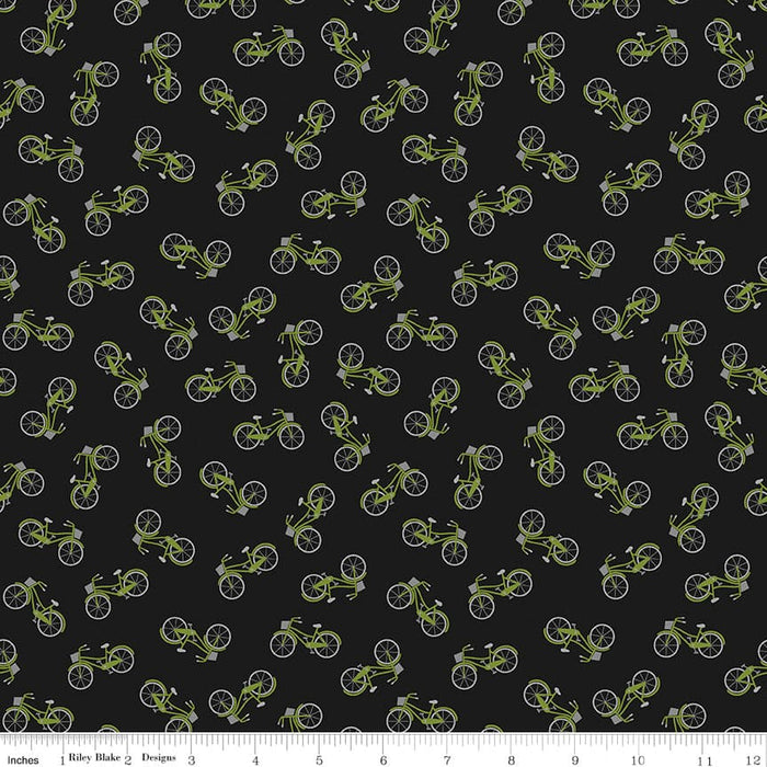 Petals & Pedals - Baskets Black - per yard - by Jill Finley for Riley Blake Designs - Poppies, Floral - C11141 BLACK
