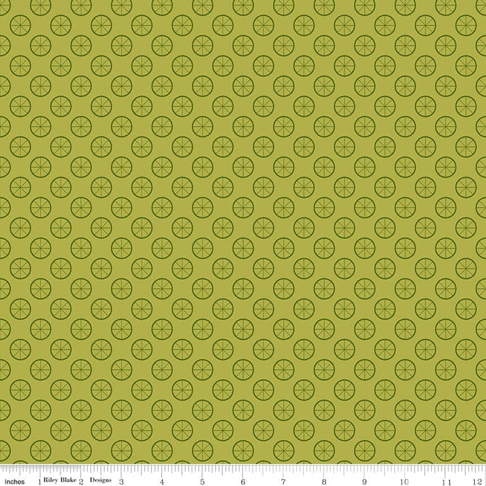 Petals & Pedals - Houndstooth Green - per yard - by Jill Finley for Riley Blake Designs - Tonal, Blender - C11147 GREEN