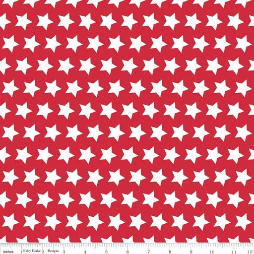 Seasonal Basics - 2015 Basics - Stars Red - per yard - by Riley Blake Designs - Patriotic - American - C315-80 RED-Yardage - on the bolt-RebsFabStash