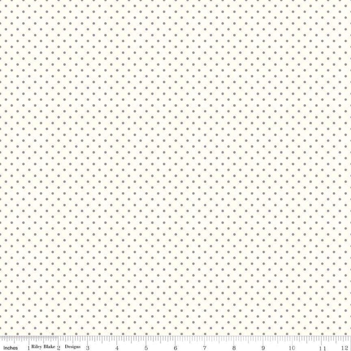 Swiss Dot - per yard - Riley Blake - Swiss Dot Denim - basics - tonals, blenders - C670-DENIM