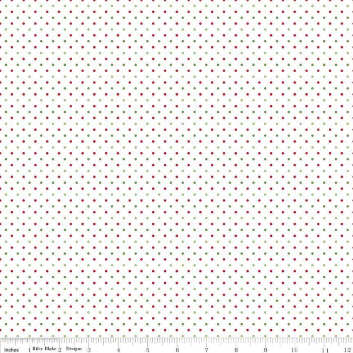 Swiss Dot - per yard - Riley Blake - Swiss Dot Red - basics - tonals, blenders - C670-80-RED