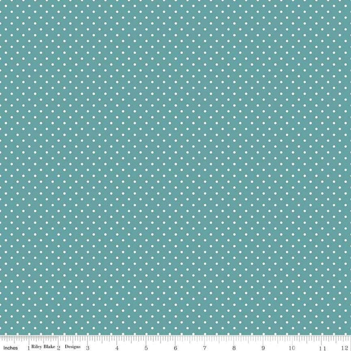 Swiss Dot - per yard - Riley Blake - Swiss Dot Denim - basics - tonals, blenders - C670-DENIM