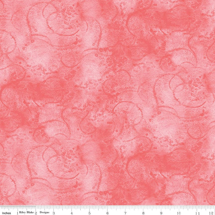 Swirl - Painter's Watercolor Swirl - per yard - Janet Wecker Frisch- Riley Blake Designs - Tone on Tone Swirls - Cotton Candy Pink - C680 COTTONCANDY-Yardage - on the bolt-RebsFabStash