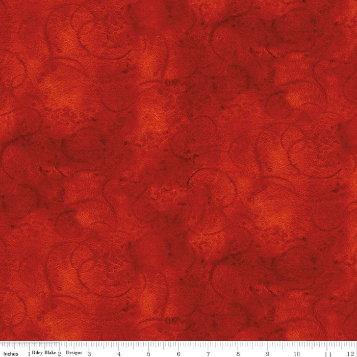 Swirl - Painter's Watercolor Swirl - per yard - Janet Wecker Frisch- Riley Blake Designs - Tone on Tone Swirls - Red - C680 RED