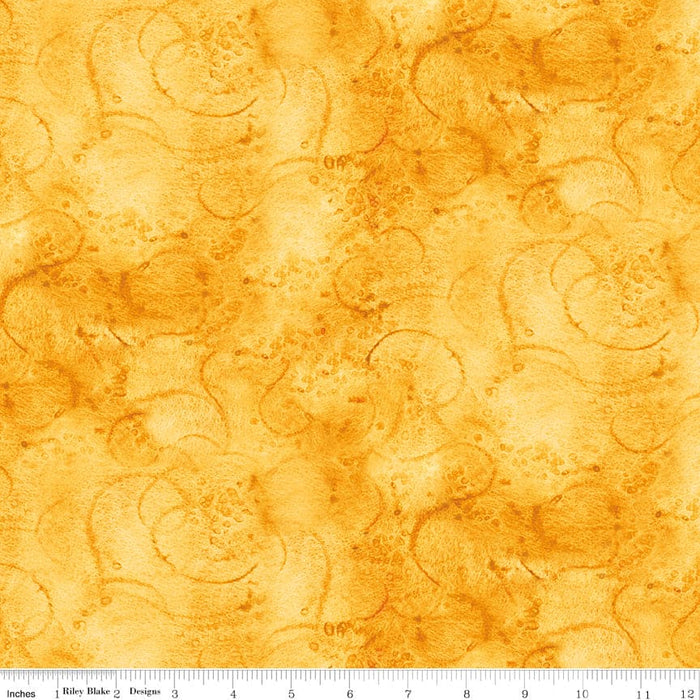 Swirl - Painter's Watercolor Swirl - per yard - Janet Wecker Frisch- Riley Blake Designs - Tone on Tone Swirls - Burnt Umber - C680 BURNTUMBER