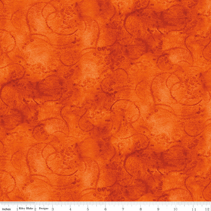 Swirl - Painter's Watercolor Swirl - per yard - Janet Wecker Frisch- Riley Blake Designs - Tone on Tone Swirls - Burnt Umber - C680 BURNTUMBER