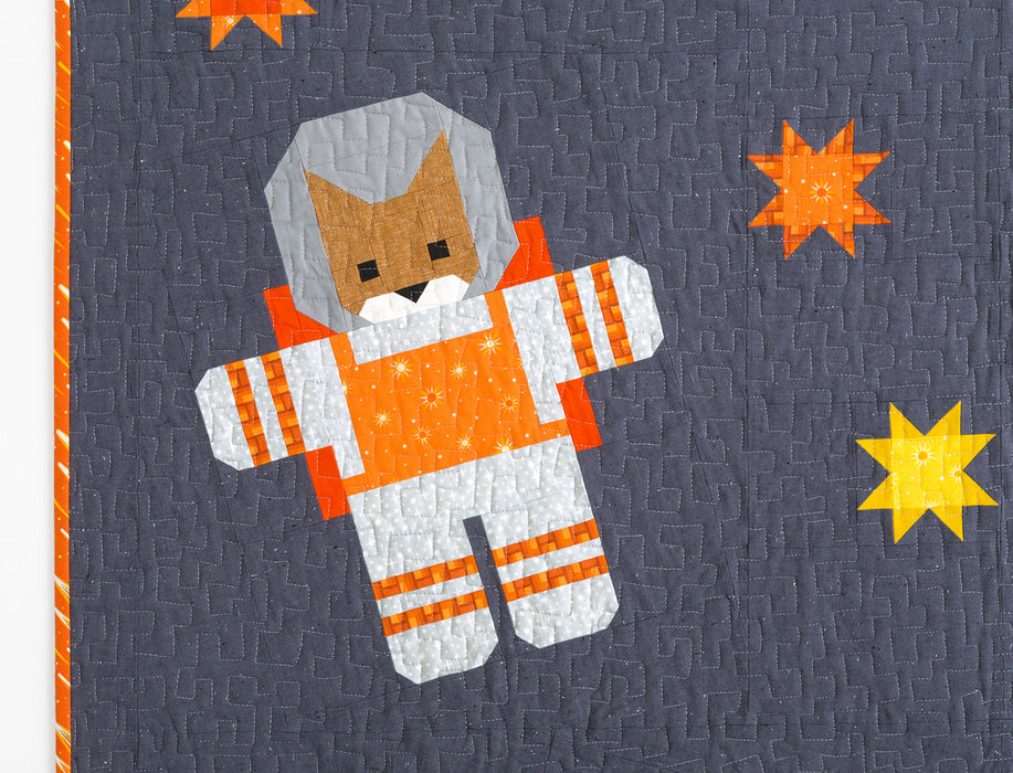 elizabeth hartman quilt pattern - astronaut - cat - stars - space 