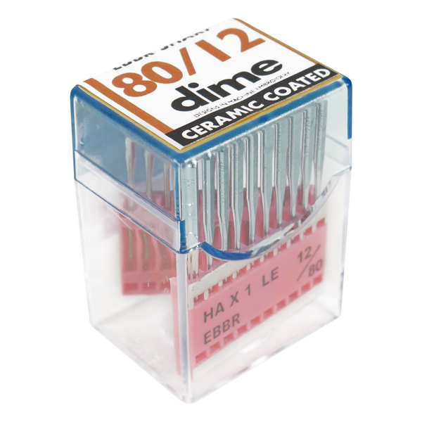 Embroidery sewing machine needles with flat shank