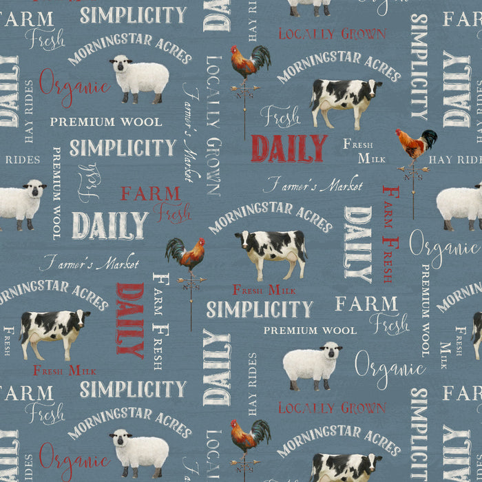 Farm Fresh - Swirl Ecru - per yard - Audrey Jeanne Roberts for P & B Textiles - FFRE-04909-E