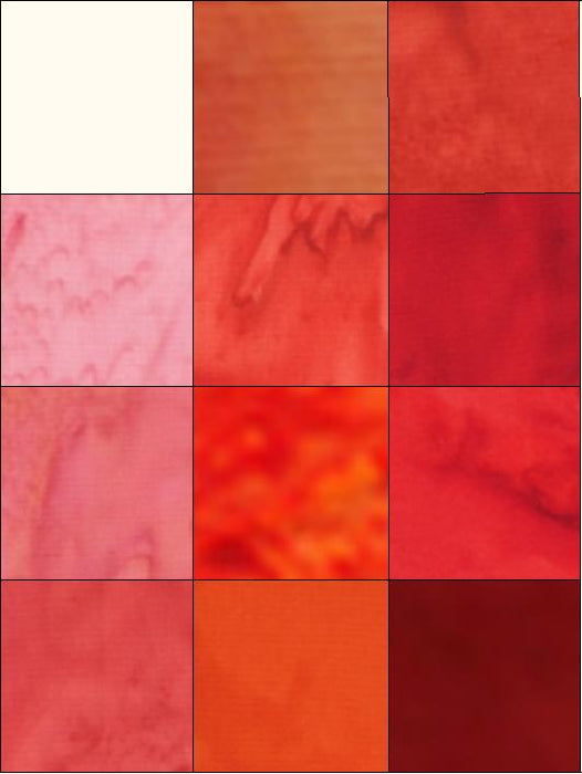 Lava Solid Batik PROMO Half Yard Bundle - FIRE - (11) 18" x 43" pieces - Anthology - Batik Basics