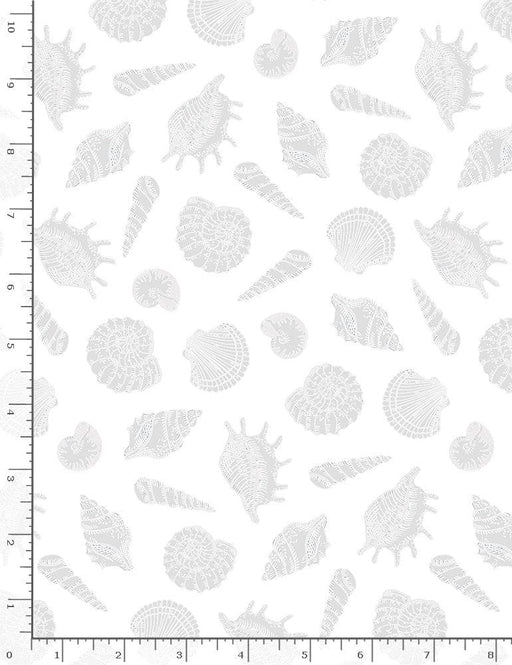 Hue - Shells - White on White - per yard - By Timeless Treasures - Tonal, Blender - White - HUE-C2368-Yardage - on the bolt-RebsFabStash