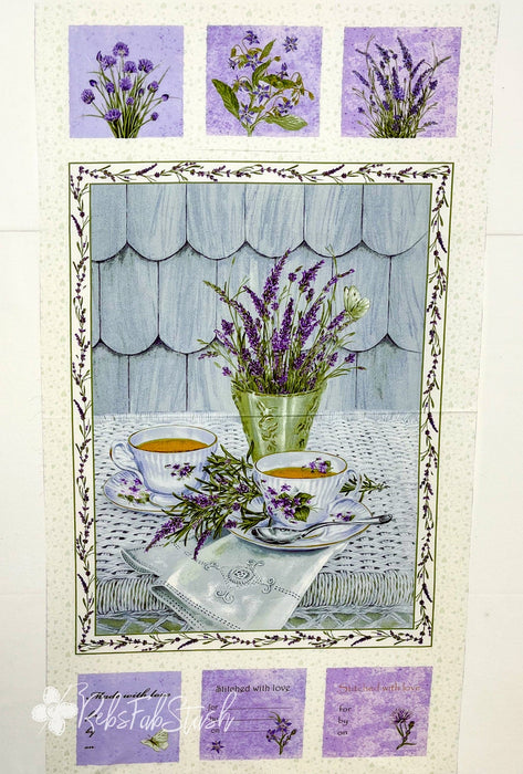 NEW! Lavender Garden - PROMO Fat Quarter Bundle + PANELS! - (10) FQ's + (2) 24" x 43" Panels! - by Jane Shasky for Henry Glass