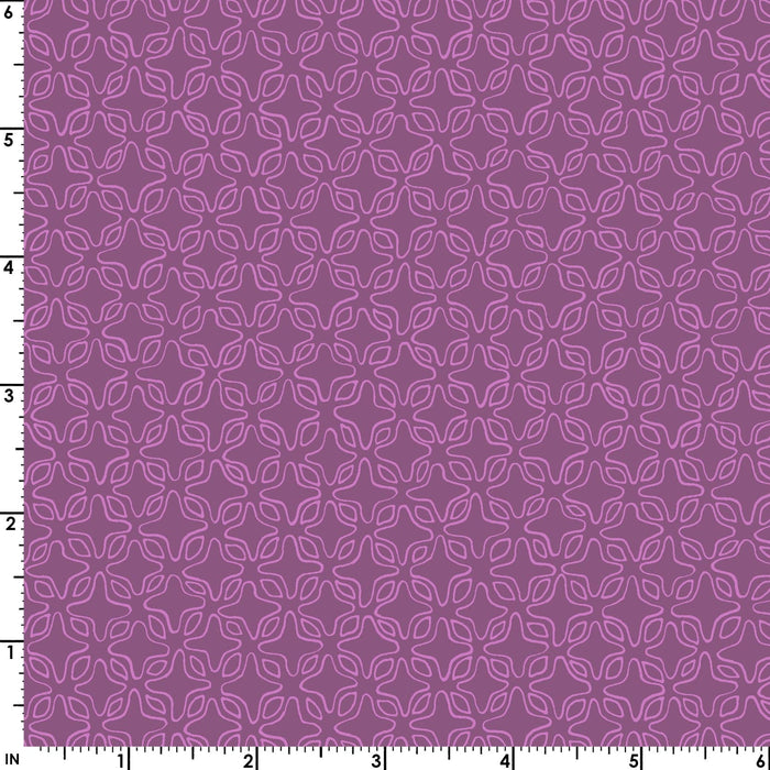 Saguaro - Cactus Metallic - Dark Purple -Per Yard -by Christina Cameli for Maywood Studio - Geometric, Tonal - MASM10021-V2