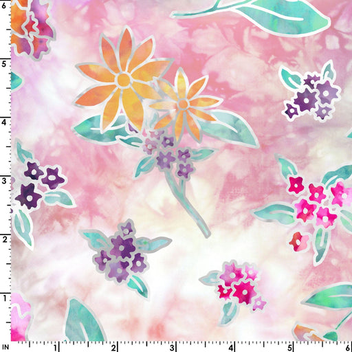 NEW! Fire & Ice - Tossed Floral - Per Yard - by Maywood Studio - Floral - Peach - MASD10052-C-Yardage - on the bolt-RebsFabStash