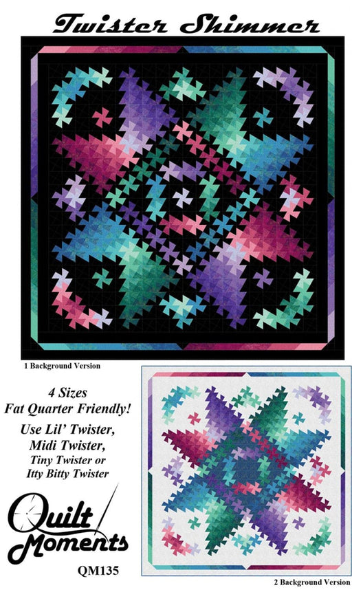 Twister Shimmer - Quilt PATTERN - by Marilyn Foreman for Quilt Moments - 4 Sizes, Fat Quarter Friendly - QM135-Patterns-RebsFabStash