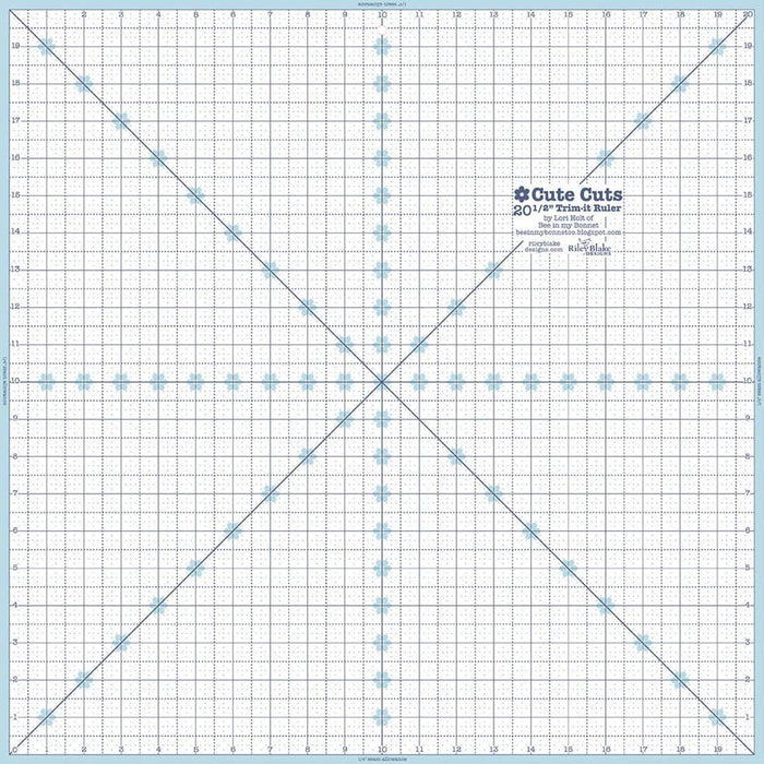 Ruler, 10.5″x10.5″ Trim it Square by Lori Holt – Millard Sewing Center