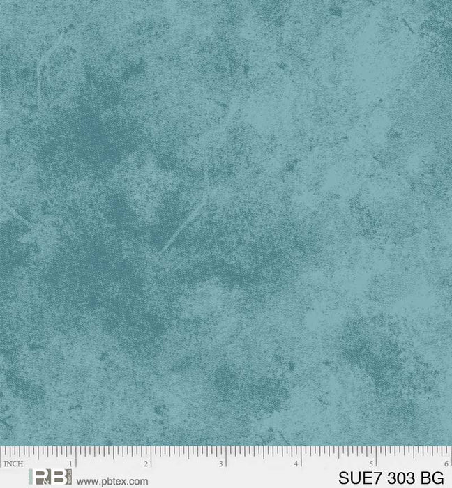 Suedes - Per Yard - P&B Textiles - tonal, blender - Blue Green - SUE7-00303-BG-Yardage - on the bolt-RebsFabStash