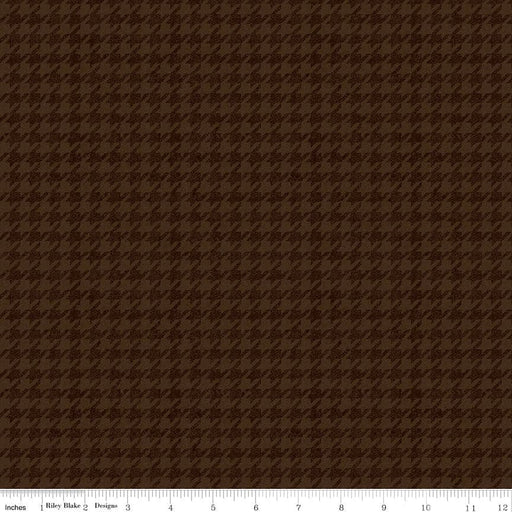 All About Plaids - Houndstooth Brown - per yard - by RBD Designers for Riley Blake Designs - Tonal, Blender - Brown Check - C637 BROWN - RebsFabStash