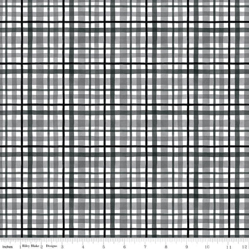 At The Lake - Plaid - Gray - per yard - by Tara Reed - for Riley Blake Designs - Outdoors, Fishing - C10553-GRAY - RebsFabStash