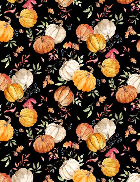 Autumn Day - Berries Toss Ivory - Per yard - by Nancy Mink - Wilmington Prints - 1665-33869-142 - RebsFabStash