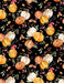 Autumn Day - Pumpkin Toss black - Per yard - by Nancy Mink - Wilmington Prints - 1665-33865-982 - RebsFabStash