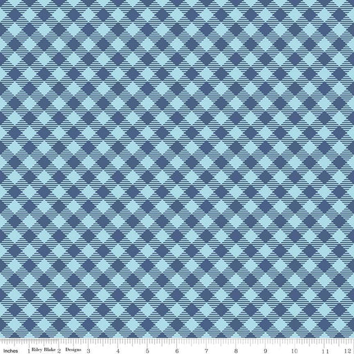 Bee Basics Per Yard - Basics Gingham - per YARD - by Lori Holt - Riley Blake Designs - 6400 BLUE - RebsFabStash