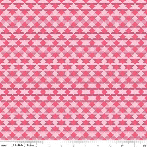 Bee Basics Per Yard - Basics Gingham - per YARD - by Lori Holt - Riley Blake Designs - 6400 RASPBERRY - RebsFabStash