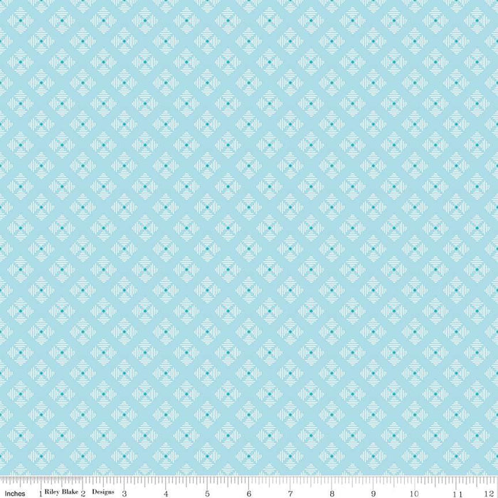 Bee Basics Per Yard - Basics Gingham - per YARD - by Lori Holt - Riley Blake Designs - 6400 TEAL - RebsFabStash