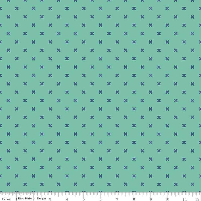 Bee Basics Per Yard - Basics Polka Dot - per YARD - by Lori Holt - Riley Blake Designs - 6405 DENIM - RebsFabStash