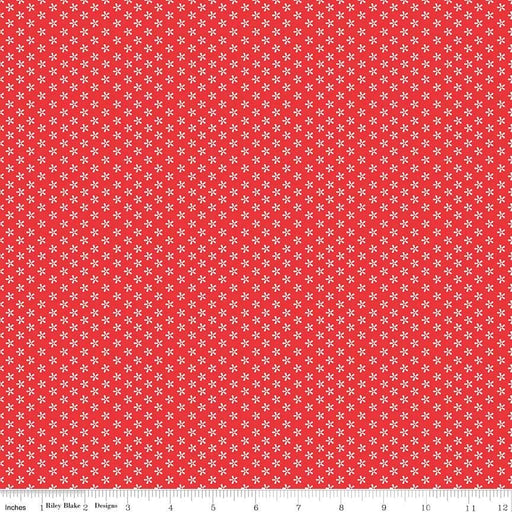 Bee Basics Per Yard - Basics Tiny Daisy - per YARD - by Lori Holt - Riley Blake Designs - 6403 RED - RebsFabStash