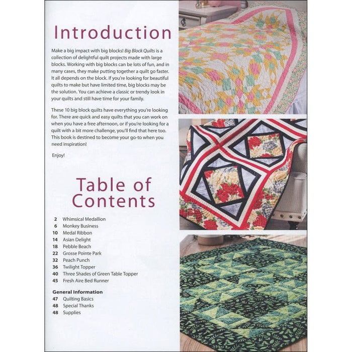 Big Block Quilts - PATTERN Book - by Annie's Quilting - 10 Projects - Large Blocks - 141448 - RebsFabStash