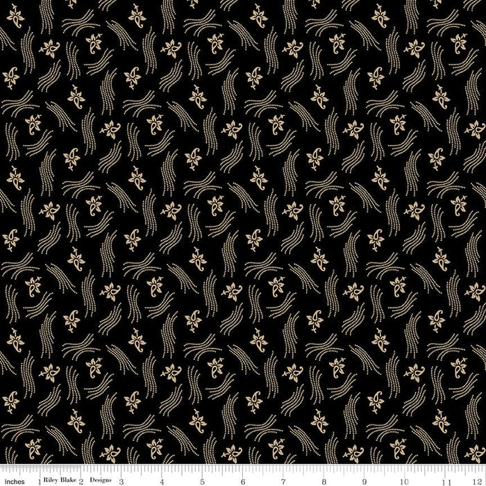 Blessed Beyond Measure - per yard - by Stacy West for Riley Blake Designs - Flourish - C9920-Black - RebsFabStash