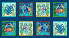 Blooming Ocean - Digital - Dolphin Toss - by the yard - by Pam Vale for Studio E - 5406-71 - Blue - RebsFabStash