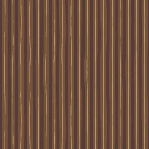 Brown and brown stripe - Per Yard- Kimberbell Basics - Maywood Studio - MAS 8242-AA- border print - RebsFabStash