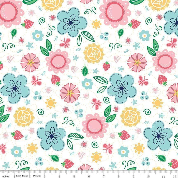 Crayola Kaleidoscope - per yard - Riley Blake Designs - Raindrop CR480-RAINDROP - Light Blue - RebsFabStash