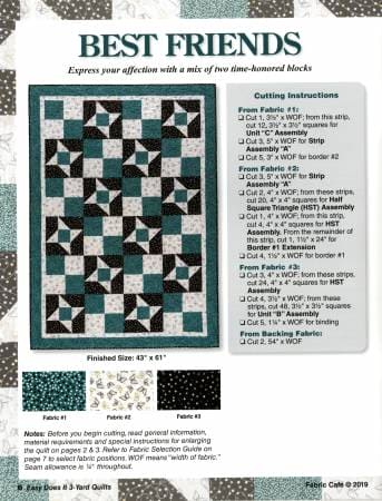 Four Square 3-Yard Quilt Pattern