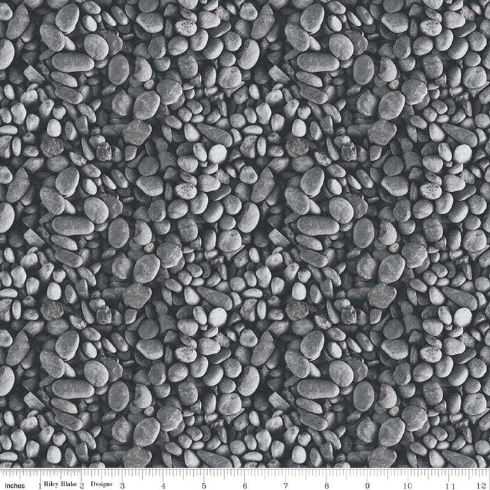 Fish & Fowl - per yard - Riley Blake Designs - Pebbles - C8732-GRAY - RebsFabStash