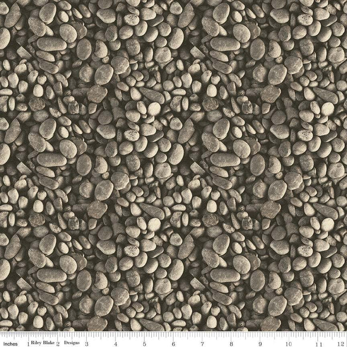 Fish & Fowl - per yard - Riley Blake Designs - Pebbles - C8732-GRAY - RebsFabStash